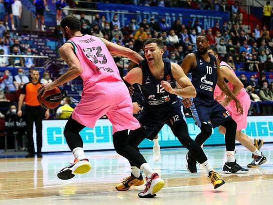 The Russian Federation. St. Petersburg. Euroleague Playoffs. BC Zenit vs BC Barcelona. Player AlexanderxKulebyakin