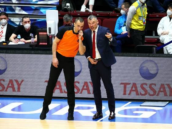 The Russian Federation. St. Petersburg. Euroleague Playoffs. BC Zenit vs BC Barcelona. Sarunas Jasikevicius. Head coach of BC Barcelona Sarunas Jasikevicius. AlexanderxKulebyakin