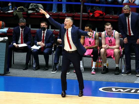 The Russian Federation. St. Petersburg. Euroleague Playoffs. BC Zenit vs BC Barcelona. Sarunas Jasikevicius. Head coach of BC Barcelona Sarunas Jasikevicius. AlexanderxKulebyakin