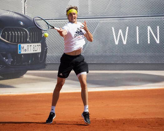 Alexander Zverev GER , Training Tennis BMW Open 2021 ATP MTTC Iphitos Munich Germany 28 April 2021 Copyright: xJuergenxHasenkopfx