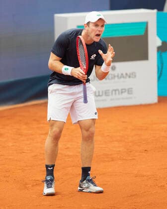 Dominik Koepfer reacts angry, annoyed, disappointed, emotion Tennis BMW Open 2021 ATP MTTC Iphitos Munich Germany 29 April 2021 Copyright: xJuergenxHasenkopfx