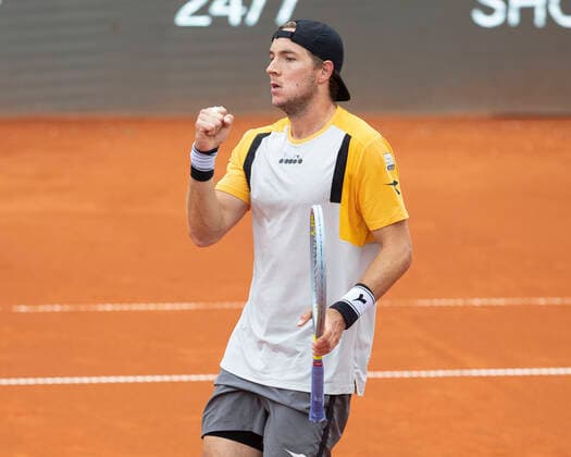 Jan Lennard Struff GER cheers after victory, jubilation, joy, emotion Tennis BMW Open 2021 ATP MTTC Iphitos Munich Germany 29 April 2021 Copyright: xJuergenxHasenkopfx