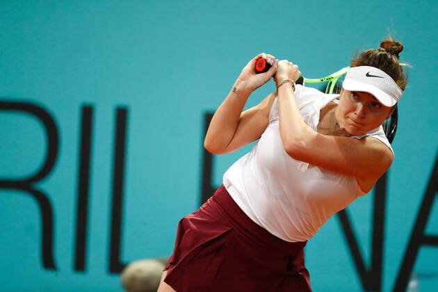 April 29, 2021, MADRID, MADRID, SPAIN: Elina Svitolina of Ukraine in action during her Women s Singles match against Jil Teichmann of Switzerland during the WTA, Tennis Damen 1000 - Mutua Madrid Open 2021 at La Caja Magica on April 29, 2021 in Madrid, Spain. MADRID SPAIN - ZUMAa181 20210429_zaa_a181_066 Copyright: xOscarxJ.xBarrosox