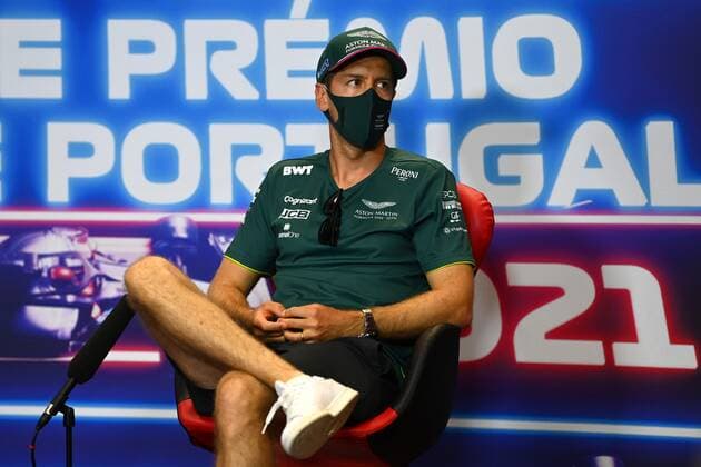 F1 Grand Prix of Portugal 5 Sebastian Vettel (GER, Aston Martin Cognizant F1 Team), F1 Grand Prix of Portugal at Autodromo Internacional do Algarve on April 29, 2021 in Portimao, Portugal. (Photo by GABRIEL BOUYS AFP FIA Pool via HOCH ZWEI) Portimao Portugal Poolfoto HOCH ZWEI Pool AFP ,EDITORIAL USE ONLY