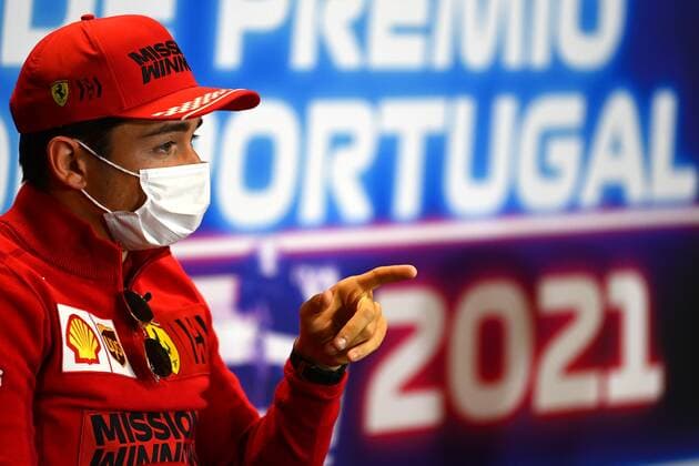 Sport Bilder des Tages F1 Grand Prix of Portugal 16 Charles Leclerc (MON, Scuderia Ferrari Mission Winnow), F1 Grand Prix of Portugal at Autodromo Internacional do Algarve on April 29, 2021 in Portimao, Portugal. (Photo by GABRIEL BOUYS AFP FIA Pool via HOCH ZWEI) Portimao Portugal Poolfoto HOCH ZWEI Pool AFP ,EDITORIAL USE ONLY
