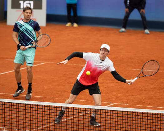 Matthew Ebden and John Patrick Smith with cap , Mens Doubles Tennis BMW Open 2021 ATP MTTC Iphitos Munich Germany 29 April 2021 Copyright: xJuergenxHasenkopfx