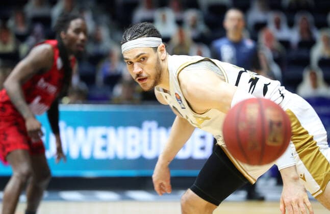 Löwen Braunschweig vs Würzburg, BBL Braunschweig, 29 04 2021, BASKETBALL easyCredit BBL Basketball Bundesliga, Löwen Braunschweig vs s Oliver Würzburg, 2020 season 21 Gavin Schilling Löwen Braunschweig Braunschweig.