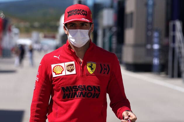 F1 Grand Prix of Portugal 55 Carlos Sainz (ESP, Scuderia Ferrari Mission Winnow), F1 Grand Prix of Portugal at Autodromo Internacional do Algarve on April 29, 2021 in Portimao, Portugal. (Photo by COLOMBO IMAGES FIA Pool via HOCH ZWEI) Portimao Portugal Poolfoto HOCH ZWEI Pool COLOMBO IMAGES ,EDITORIAL USE ONLY