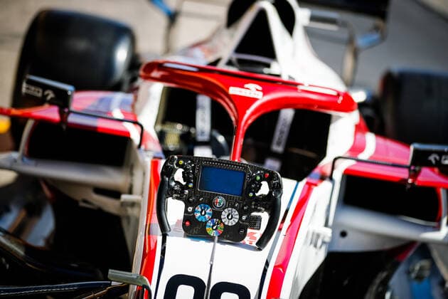 Alfa Romeo Racing ORLEN C41, mechanical detail, steering wheel, volant, during the Formula 1 Heineken Grande PrŽmio de Portugal 2021 from April 30 to May 2, 2021 on the Algarve International Circuit, in Portimao, Portugal FORMULE 1 : Grand Prix du Portugal - Preparations - Portimao - 29 04 2021 DPPI Panoramic  00121005__V2_4794