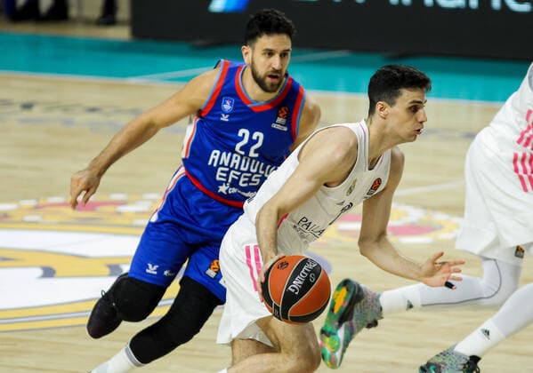 April 29, 2021, MADRID, MADRID, SPAIN: Carlos Alocen Arrondo of Real Madrid in action during the 2020 2021 Turkish Airlines Euroleague Play Off Game 4 between Real Madrid and Anadolu Efes Istanbul at WiZink Center on April 29, 2021 in Madrid, Spain. MADRID SPAIN - ZUMAa181 20210429_zaa_a181_268 Copyright: xIrinaxR.xHipolitox