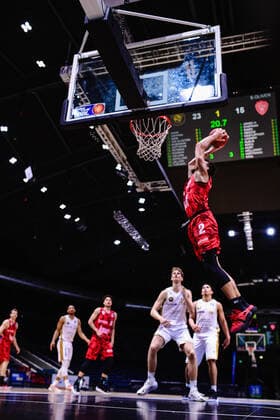 Basketball Men easyCredit BBL 31 Matchday Basketball Löwen Braunschweig s Oliver Würzburg on 28 04 2021 at the Volkswagen Halle in Braunschweig Brekkott Chapman s Oliver Wuerzburg xMNx