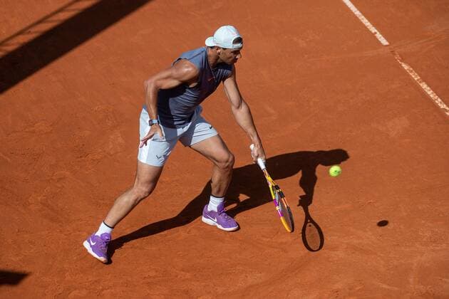 Spanish tennis player Rafa Nadal during his training to prepare the Mutua Madrid Open tennis tournament at Caja Magica court in Madrid, Spain, 30 April 2021. Mutua Madrid Open tennis tournament !ACHTUNG: NUR REDAKTIONELLE NUTZUNG!  Copyright: xRodrigoxJimenezx GRAF5361 20210430-637553847326099631