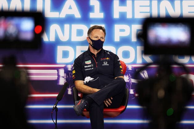 F1 Grand Prix of Portugal Christian Horner (GBR, Red Bull Racing), F1 Grand Prix of Portugal at Autodromo Internacional do Algarve on April 30, 2021 in Portimao, Portugal. (Photo by Lars Baron Getty Images FIA Pool via HOCH ZWEI) Portimao Autodromo Internacional Do Algar Portugal Poolfoto HOCH ZWEI Pool Getty Images ,EDITORIAL USE ONLY