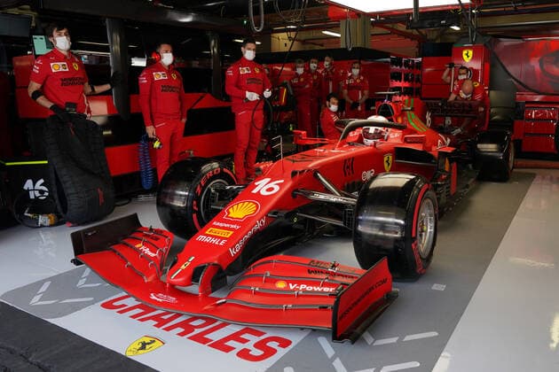 F1 Grand Prix of Portugal 16 Charles Leclerc (MON, Scuderia Ferrari Mission Winnow), F1 Grand Prix of Portugal at Autodromo Internacional do Algarve on April 30, 2021 in Portimao, Portugal. (Photo by COLOMBO IMAGES FIA Pool via HOCH ZWEI) Portimao Portugal Poolfoto HOCH ZWEI Pool COLOMBO IMAGES ,EDITORIAL USE ONLY