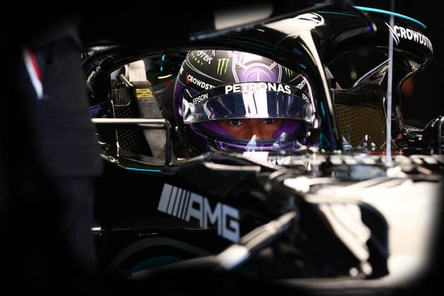 F1 Grand Prix of Portugal 44 Lewis Hamilton (GBR, Mercedes-AMG Petronas F1 Team), F1 Grand Prix of Portugal at Autodromo Internacional do Algarve on April 30, 2021 in Portimao, Portugal. (Photo by Steve Etherington for Mercedes-Benz Grand Prix Ltd. Daimler AG FIA Pool via HOCH ZWEI) Portimao Portugal Poolfoto HOCH ZWEI Pool Daimler AG ,EDITORIAL USE ONLY