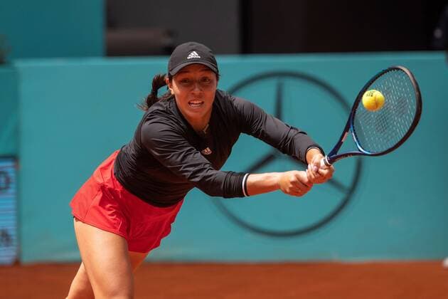 US tennis player Jessica Pegula in action against Sorana Cirstea of Romania during their Mutua Madrid Open tournament s first round match at Caja Magica complex, in Madrid, Spain, 30 April 2021. Mutua Madrid Open tournament !ACHTUNG: NUR REDAKTIONELLE NUTZUNG!  Copyright: xRodrigoxJimenezx GRAF5663 20210430-637553967671258128