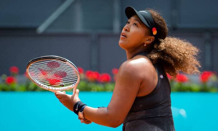 Mandatory Credit: Photo by Rob Prange Shutterstock (11876061av) Naomi Osaka of Japan in action during the first round of the 2021 Mutua Madrid Open WTA, Tennis Damen 1000 tournament Mutua Madrid Open, Tennis, La Caja Magica, Madrid, Spain - 30 Apr 2021 Mutua Madrid Open, Tennis, La Caja Magica, Madrid, Spain - 30 Apr 2021  Copyright: xRobxPrange Shutterstockx 11876061av