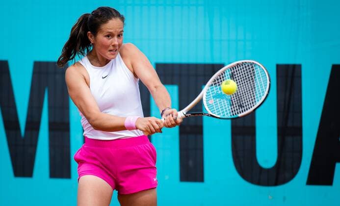 Mandatory Credit: Photo by Rob Prange Shutterstock (11876061ao) Daria Kasatkina of Russia in action during her first round match at the 2021 Mutua Madrid Open WTA, Tennis Damen 1000 tournament Mutua Madrid Open, Tennis, La Caja Magica, Madrid, Spain - 30 Apr 2021 Mutua Madrid Open, Tennis, La Caja Magica, Madrid, Spain - 30 Apr 2021  Copyright: xRobxPrange Shutterstockx 11876061ao