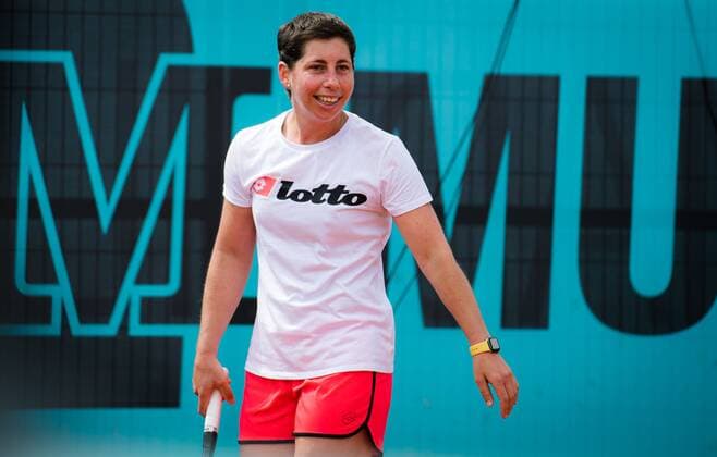 Mandatory Credit: Photo by Rob Prange Shutterstock (11876061aj) Carla Suarez Navarro of Spain during practice at the 2021 Mutua Madrid Open WTA, Tennis Damen 1000 tournament Mutua Madrid Open, Tennis, La Caja Magica, Madrid, Spain - 30 Apr 2021 Mutua Madrid Open, Tennis, La Caja Magica, Madrid, Spain - 30 Apr 2021  Copyright: xRobxPrange Shutterstockx 11876061aj
