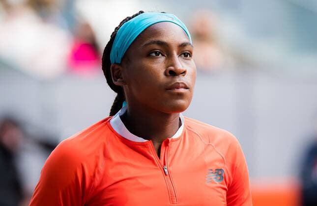 Mandatory Credit: Photo by Rob Prange Shutterstock (11876061bu) Cori Gauff of the United States in action during the first round of the 2021 Mutua Madrid Open WTA, Tennis Damen 1000 tournament Mutua Madrid Open, Tennis, La Caja Magica, Madrid, Spain - 30 Apr 2021 Mutua Madrid Open, Tennis, La Caja Magica, Madrid, Spain - 30 Apr 2021  Copyright: xRobxPrange Shutterstockx 11876061bu