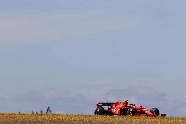 55 Carlos Sainz ESP, Scuderia Ferrari Mission Winnow , F1 Grand Prix of Portugal at Autodromo Internacional do Algarve on April 30, 2021 in Portimao, Portugal Photo by HOCH ZWEI Portimao Portugal