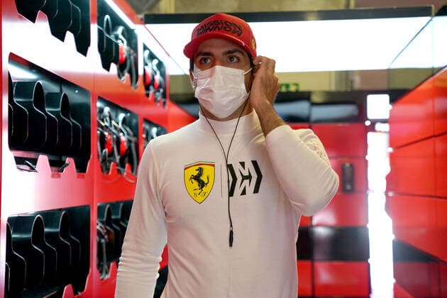 F1 Grand Prix of Portugal 55 Carlos Sainz (ESP, Scuderia Ferrari Mission Winnow), F1 Grand Prix of Portugal at Autodromo Internacional do Algarve on April 30, 2021 in Portimao, Portugal. (Photo by COLOMBO IMAGES FIA Pool via HOCH ZWEI) Portimao Portugal Poolfoto HOCH ZWEI Pool COLOMBO IMAGES ,EDITORIAL USE ONLY