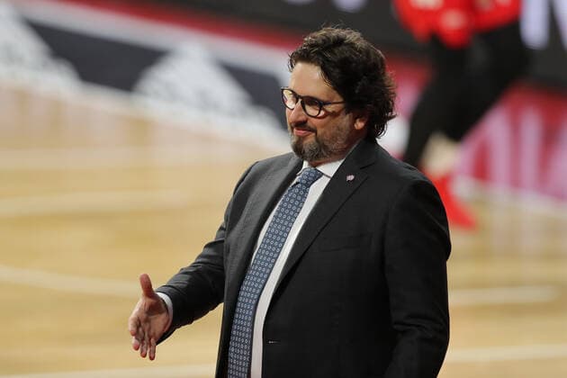 Head coach Andrea Trinchieri Muenchen before the game GER, FC Bayern Basketball Armani Olimpia Milan, basketball, EuroLeague quarterfinals Game 4, 2020 2021 season, 30 04 2021, GER, FC Bayern Basketball Armani Olimpia Milan, basketball, EuroLeague quarterfinals Game 4, 2020 2021 season, 30 04 2021, Muenchen Copyright: xEIBNER MarcelxEngelbrechtx EP_EER