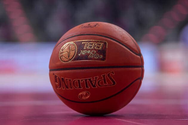 easyCredit BBL, Telekom Baskets Bonn vs Fraport Skyliners, 30 04 2021 Match ball of the easyCredit BBL, easyCredit BBL, Telekom Baskets Bonn vs Fraport Skyliners on 30 04 2021 at the Telekom Dome Bonn, Bonn North Rhine Westphalia Copyright: xBEAUTIFULxSPORTS Mueller-Laschetx