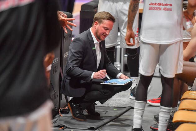 Chemnitz, Germany 30 April 2021 BBL 2020 2021 Niners Chemnitz vs Giessen 46ers coach Rolf Scholz Giessen Messe Chemnitz Saxony Copyright: xFotostandx xDostmannx