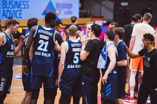 easyCredit BBL 31 Matchday RASTA Vechta vs ALBA BERLIN, 30 04 2021 Team of ALBA BERLIN easyCredit BBL 31 Matchday RASTA Vechta vs ALBA BERLIN on 30 04 2021 in Vechta RASTA Dome , Germany, Copyright: xBEAUTIFULxSPORTS Neddermannx