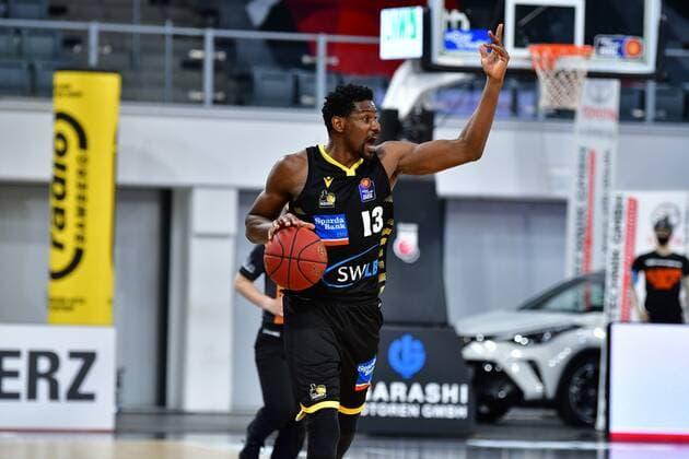BAMBERG 30 04 2021 Basketball easycredit 1 Basketball Bundesliga 31 Matchday Brose Bamberg vs MHP Riesen Ludwigsburg Photo Hans Martin Issler isslerimages Brose Bamberg vs MHP Riesen Ludwigsburg