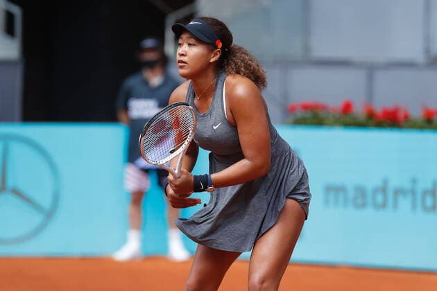Naomi Osaka (JPN), APRIL 30, 2021 - Tennis : Naomi Osaka of Japan during Singles 1st round match against Misaki Doi of Japan on the WTA, Tennis Damen 1000 Mutua Madrid Open tennis tournament at the Caja Magica in Madrid, Spain. Noxthirdxpartyxsales  (0117029349st)