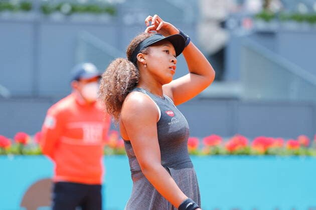 Naomi Osaka (JPN), APRIL 30, 2021 - Tennis : Naomi Osaka of Japan during Singles 1st round match against Misaki Doi of Japan on the WTA, Tennis Damen 1000 Mutua Madrid Open tennis tournament at the Caja Magica in Madrid, Spain. Noxthirdxpartyxsales  (0117029399st)