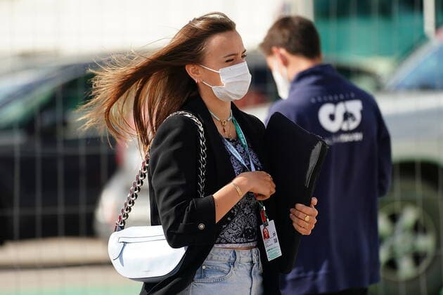 FORMULA 1 HEINEKEN PORTUGUESE GRAND PRIX 2021 01 05 2021, Autodromo Internacional do Algarve, Portimao, FORMULA 1 HEINEKEN PORTUGUESE GRAND PRIX 2021,in the picture Charlotte Sine, girlfriend of Charles Leclerc MCO 16 , Scuderia Ferrari Mission Winnow nordphotoxGmbHx xBratic nph00250