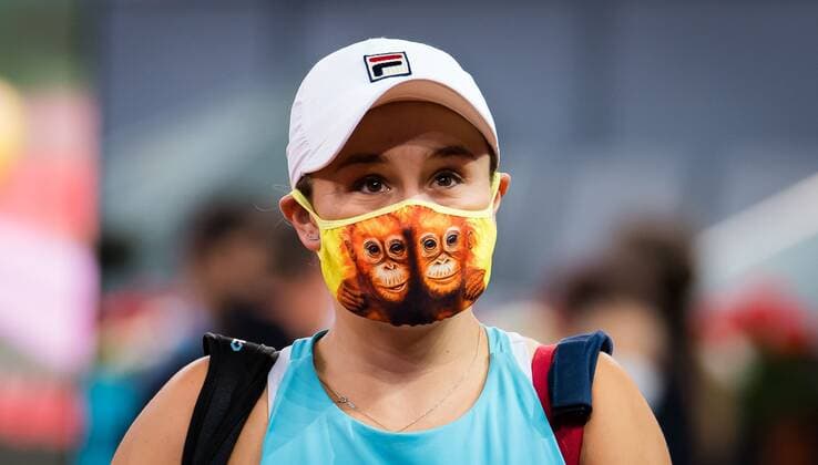 Mandatory Credit: Photo by Rob Prange Shutterstock (11876063y) Ashleigh Barty of Australia in action during her second-round match at the 2021 Mutua Madrid Open WTA, Tennis Damen 1000 tournament Mutua Madrid Open, Tennis, La Caja Magica, Madrid, Spain - 01 May 2021 Mutua Madrid Open, Tennis, La Caja Magica, Madrid, Spain - 01 May 2021  Copyright: xRobxPrange Shutterstockx 11876063y