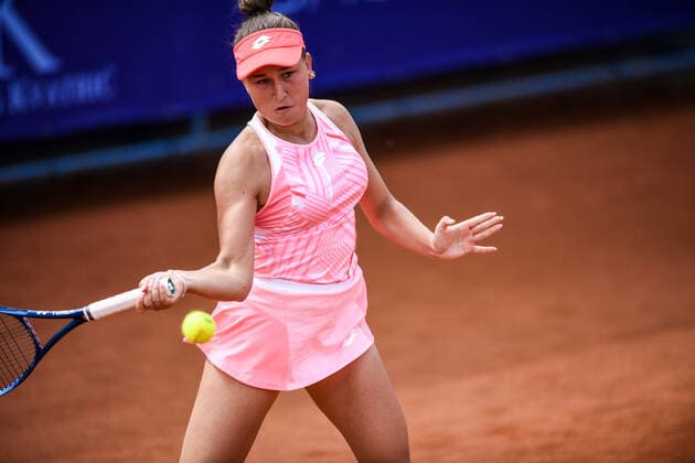 Zagreb: Polufinale Zagreb Ladies Open, Kamilla Rakhimova - Alexandra Dulgheru Kamilla Rakhimova of Romania in action during her Women s Singles Semi Final ITF Zageb Ladies Open 2021 tennis tournament match against Alexandra Dulgheru of Russia at Maksimir tennis centar in Zagreb, Croatia on May 1, 2021. JosipxRegovic PIXSELL