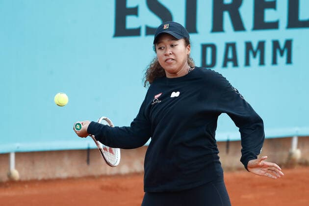 May 1, 2021, MADRID, MADRID, SPAIN: Naomi Osaka of Japan in action during his practice session for the WTA, Tennis Damen 1000 - Mutua Madrid Open 2021 at La Caja Magica on May 1, 2021 in Madrid, Spain. MADRID SPAIN - ZUMAa181 20210501_zaa_a181_003 Copyright: xOscarxJ.xBarrosox