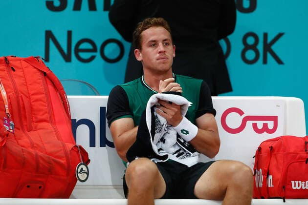 May 1, 2021, MADRID, MADRID, SPAIN: Roberto Carballes Baena of Spain in action during his Men s Singles Qualifying match against Emil Ruusuvuori of Finland on the ATP, Tennis Herren Masters 1000 - Mutua Madrid Open 2021 at La Caja Magica on May 1, 2021 in Madrid, Spain. MADRID SPAIN - ZUMAa181 20210501_zaa_a181_021 Copyright: xOscarxJ.xBarrosox