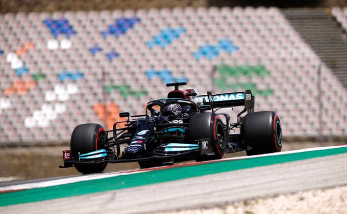 44 Lewis Hamilton GBR, Mercedes AMG Petronas F1 Team , F1 Grand Prix of Portugal at Autodromo Internacional do Algarve on May 1, 2021 in Portimao, Portugal Photo by HOCH ZWEI Portimao Portugal