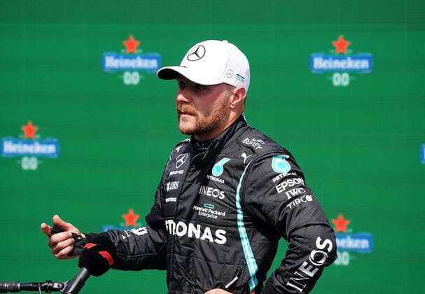 FORMULA 1 HEINEKEN PORTUGUESE GRAND PRIX 2021 01 05 2021, Autodromo Internacional do Algarve, Portimao, FORMULA 1 HEINEKEN PORTUGUESE GRAND PRIX 2021,in the picture pole position for Valtteri Bottas FIN 77 , Mercedes AMG Petronas Formula One Team nordphotoxGmbHx xBratic nph00250