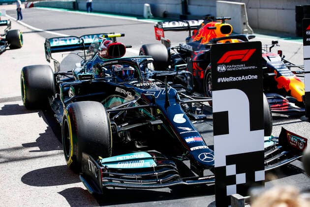 BOTTAS Valtteri (fin), Mercedes AMG F1 GP W12 E Performance, portrait during the Formula 1 Heineken Grande PrŽmio de Portugal 2021 from April 30 to May 2, 2021 on the Algarve International Circuit, in Portimao, Portugal FORMULE 1 : Grand Prix du Portugal - Essais et Qualification - Portimao - 01 05 2021 DPPI Panoramic  _B2_0603