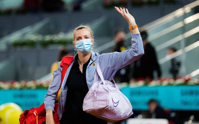 May 1, 2021, MADRID, MADRID, SPAIN: Petra Kvitova of the Czech Republic after her second-round match at the 2021 Mutua Madrid Open WTA, Tennis Damen 1000 tournament against Angelique Kerber of Germany MADRID SPAIN - ZUMAa181 20210501_zaa_a181_224 Copyright: xRobxPrangex