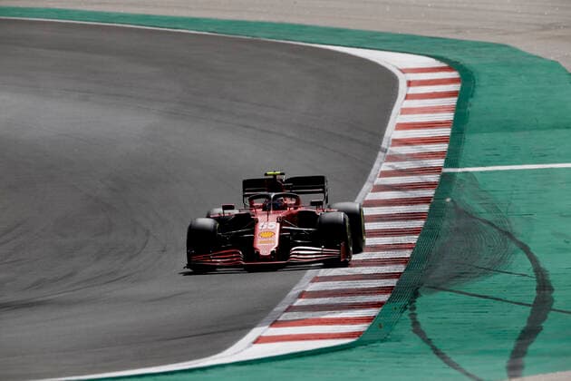 55 Carlos Sainz ESP, Scuderia Ferrari Mission Winnow , F1 Grand Prix of Portugal at Autodromo Internacional do Algarve on May 1, 2021 in Portimao, Portugal Photo by HOCH ZWEI Portimao Portugal
