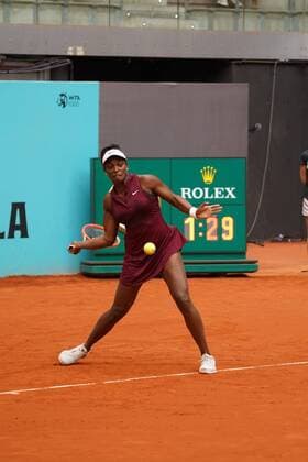 Stephens S vs Jabeur O during WTA their match at the Mutua Madrid Open tennis tournament in Madrid, Spain, Saturday, May 1, 2021 Cordon Press  xx xx