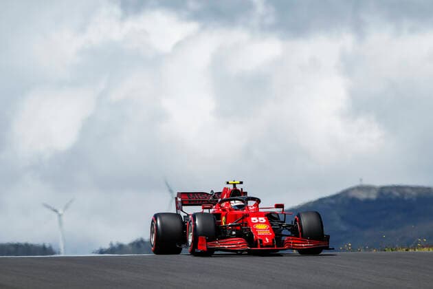 55 Carlos Sainz ESP, Scuderia Ferrari Mission Winnow , F1 Grand Prix of Portugal at Autodromo Internacional do Algarve on May 1, 2021 in Portimao, Portugal Photo by HOCH ZWEI Portimao Portugal