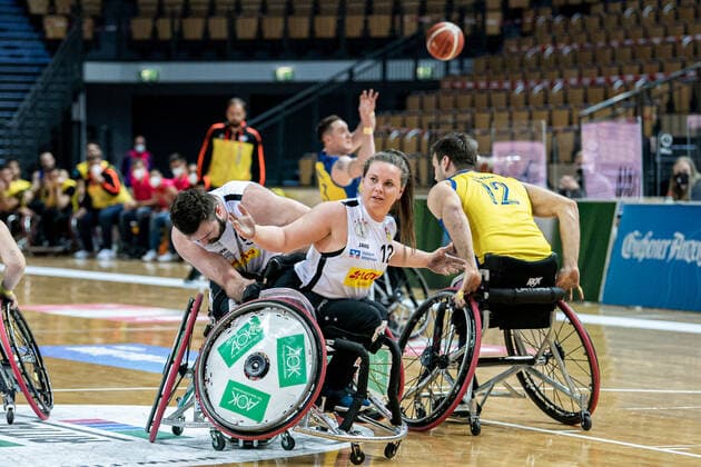 Champions Cup 2021 RSV Lahn Dill CD Ilunion Madrid Annabel Breuer RSV Lahn Dill, 12 , Michael Auprince RSV Lahn Dill, 15 Champions Cup 2021 RSV Lahn Dill CD Ilunion Madrid 01 05 2021 Rittal Arena, Wetzlar Hesse Copyright: xBEAUTIFULxSPORTS Roeczeyx