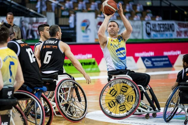 Champions Cup 2021 Baskets 96 Rahden GSD Porto Torres 02 05 2021 Giovanni Pietro Simula 6, GSD Porto Torres , Krzysztof Bandura Baskets 96 Rahden, 99 Champions Cup 2021 Baskets 96 Rahden GSD Porto Torres 02 05 2021 Rittal Arena, Wetzlar Hesse Copyright: xBEAUTIFULxSPORTS Wunderlx
