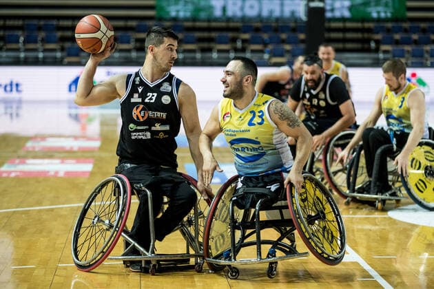 Champions Cup 2021 Baskets 96 Rahden GSD Porto Torres 02 05 2021 Soufyane Mehiaoui 23, GSD Porto Torres , Mustafa Korkmaz Baskets 96 Rahden, 23 Champions Cup 2021 Baskets 96 Rahden GSD Porto Torres 02 05 2021 Rittal Arena, Wetzlar Hesse Copyright: xBEAUTIFULxSPORTS Wunderlx