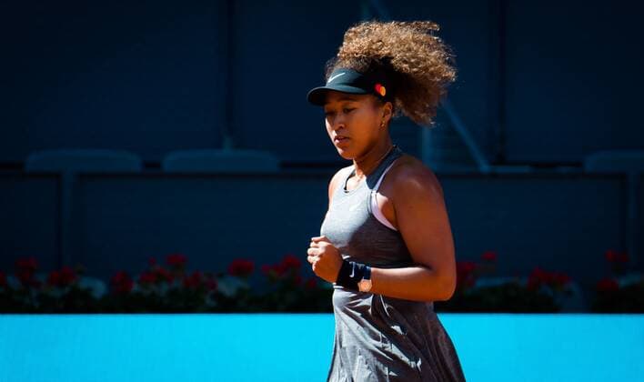 Mandatory Credit: Photo by Rob Prange Shutterstock (11876064a) Naomi Osaka of Japan in action during the second round of the 2021 Mutua Madrid Open WTA, Tennis Damen 1000 tournament Mutua Madrid Open, Tennis, La Caja Magica, Madrid, Spain - 02 May 2021 Mutua Madrid Open, Tennis, La Caja Magica, Madrid, Spain - 02 May 2021  Copyright: xRobxPrange Shutterstockx 11876064a