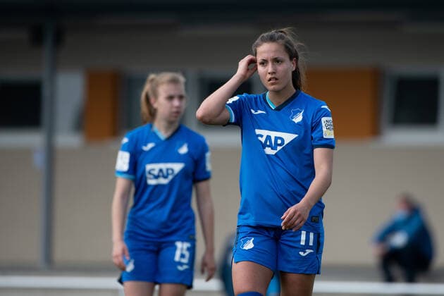 Selina Vobian TSG Hoffenheim U20 is unhappy with the way the game went, GER, TSG 1899 Hoffenheim U20 vs 1 FC Koeln, 02 05 2021, Womens Football 2 Bundesliga Sued, Matchday 12, Spielzeit 2020 2021 DFB REGULATIONS PROHIBIT ANY USE OF PHOTOGRAPHS AS IMAGE SEQUENCES AND OR QUASI VIDEO GER, TSG 1899 Hoffenheim U20 vs 1 FC Koeln, 02 05 2021, Womens Football 2 Bundesliga Sued, 12 Spieltag, Spielzeit 2020 2021 Sinsheim Copyright: xEibnerxPressefoto MichaelxMemmlerx EP_MMR